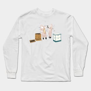 Beekeepers Inspection in Neutrals Long Sleeve T-Shirt